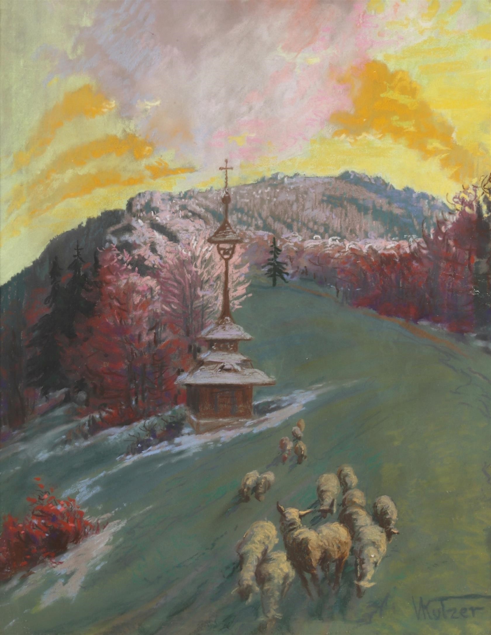 Artwork by Viktor Kutzer, Ovce, Made of Křída