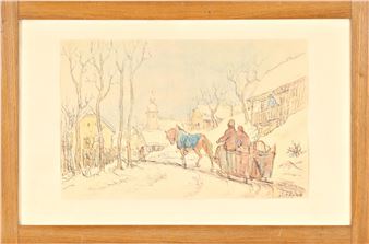 Povoz v zimě - Vlastimil Rada