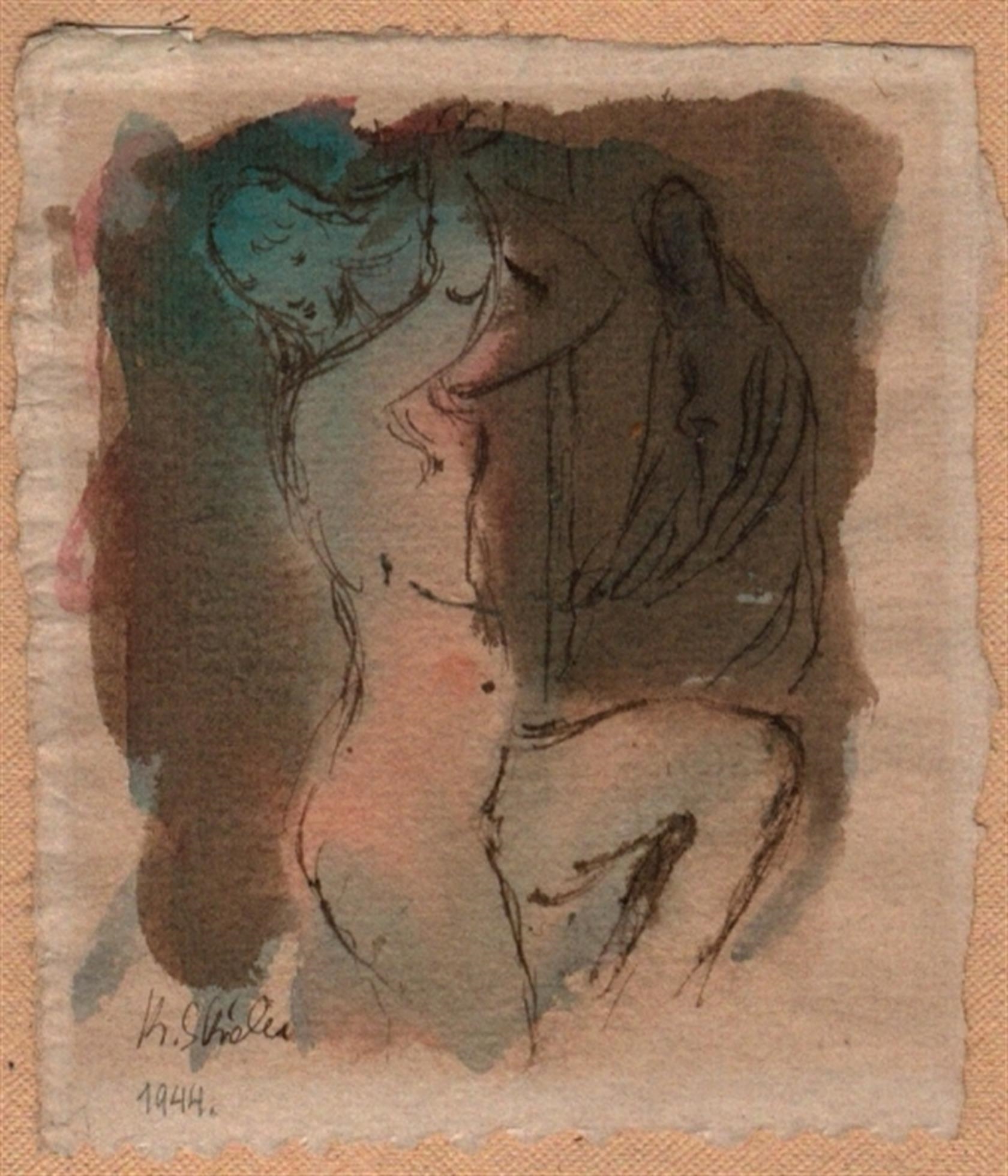 Artwork by Karel Skala, Tančící dívka, Made of Kombinovaná Technika