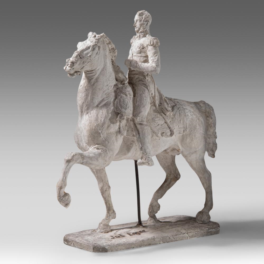 Jules Lagae | a patinated plaster equestrian statue of King Leopold I ...