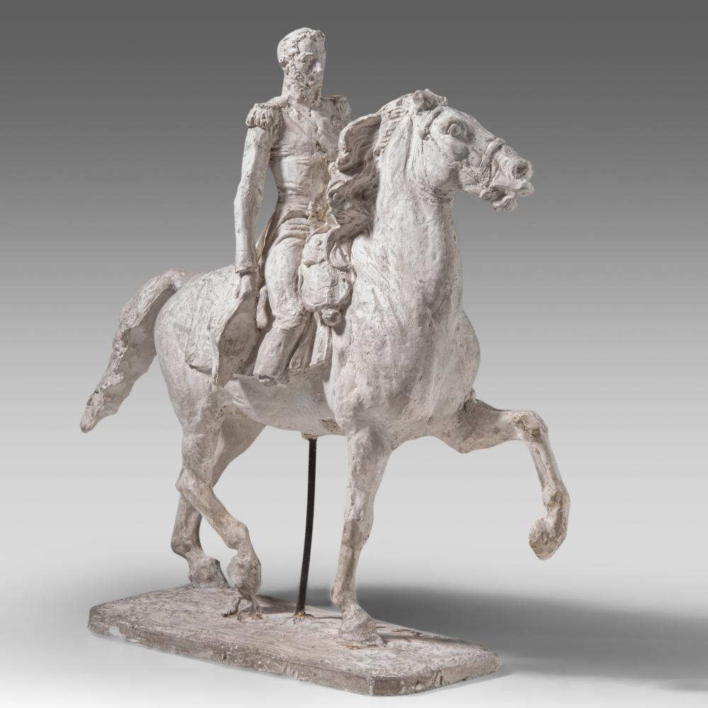 Jules Lagae | a patinated plaster equestrian statue of King Leopold I ...