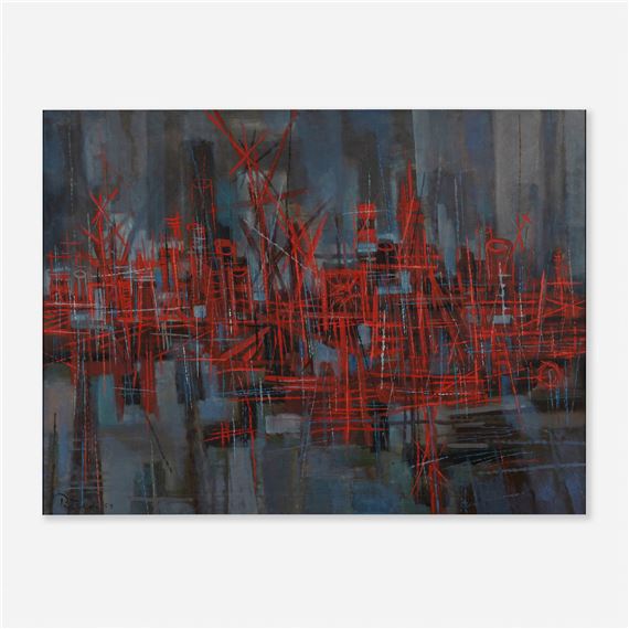 Red Harbor by Gabor Peterdi, 1953