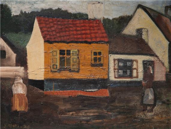 view of a farm by Floris Jespers, 1928