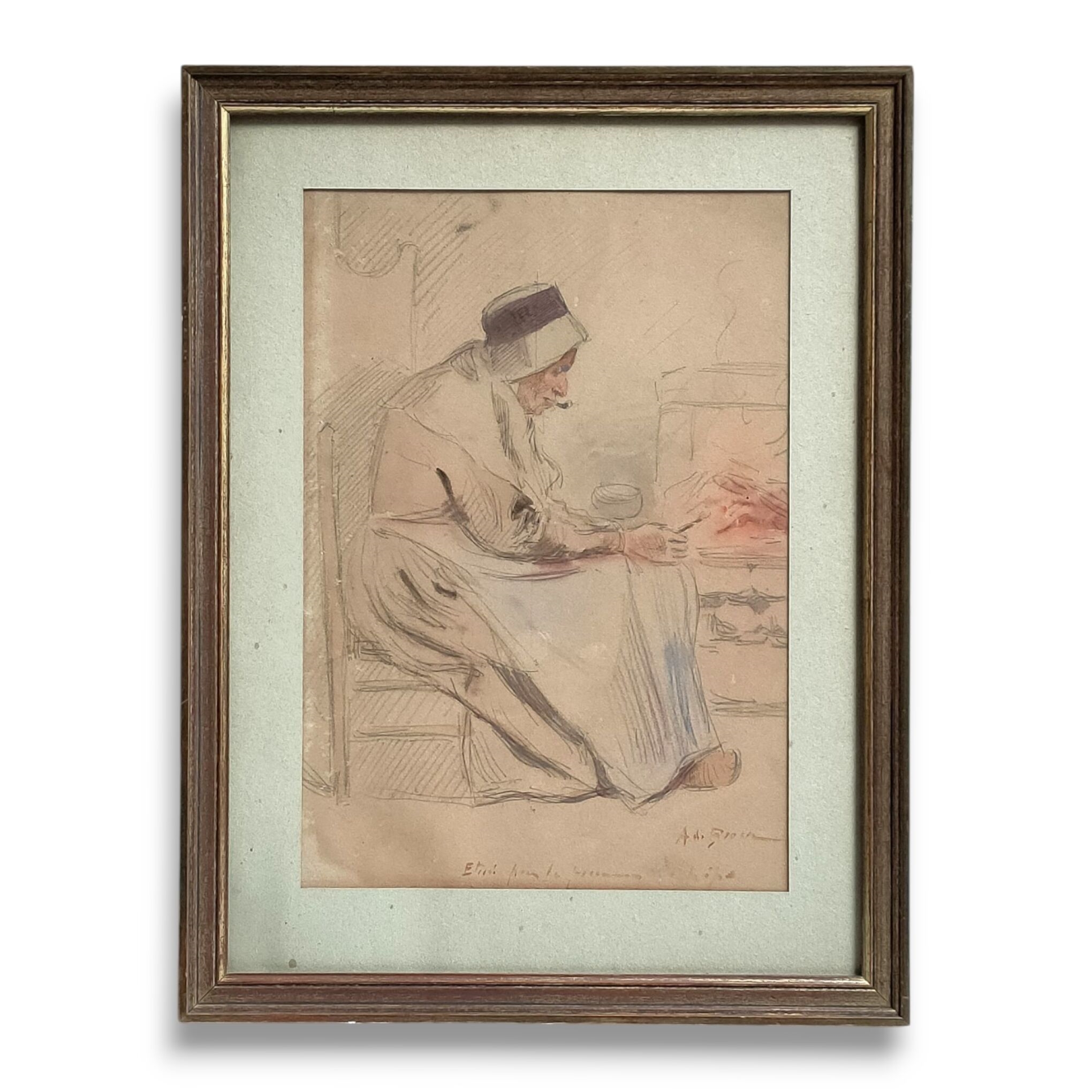 Artwork by Alexis De Broca, Etude de personnage, Made of watercolor on paper