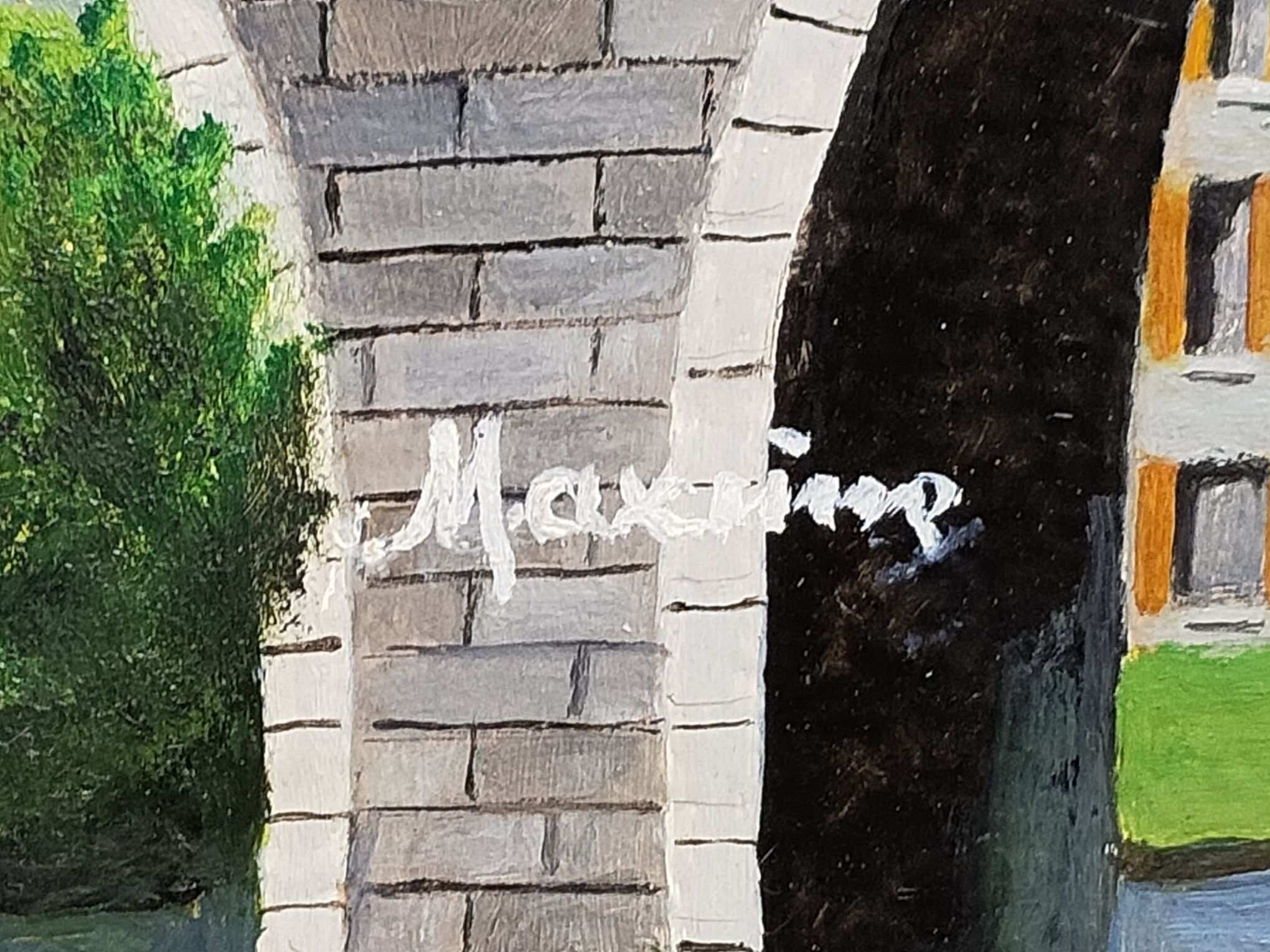 Artwork by Maxime Voyet, train touristique, Made of oil on isorel