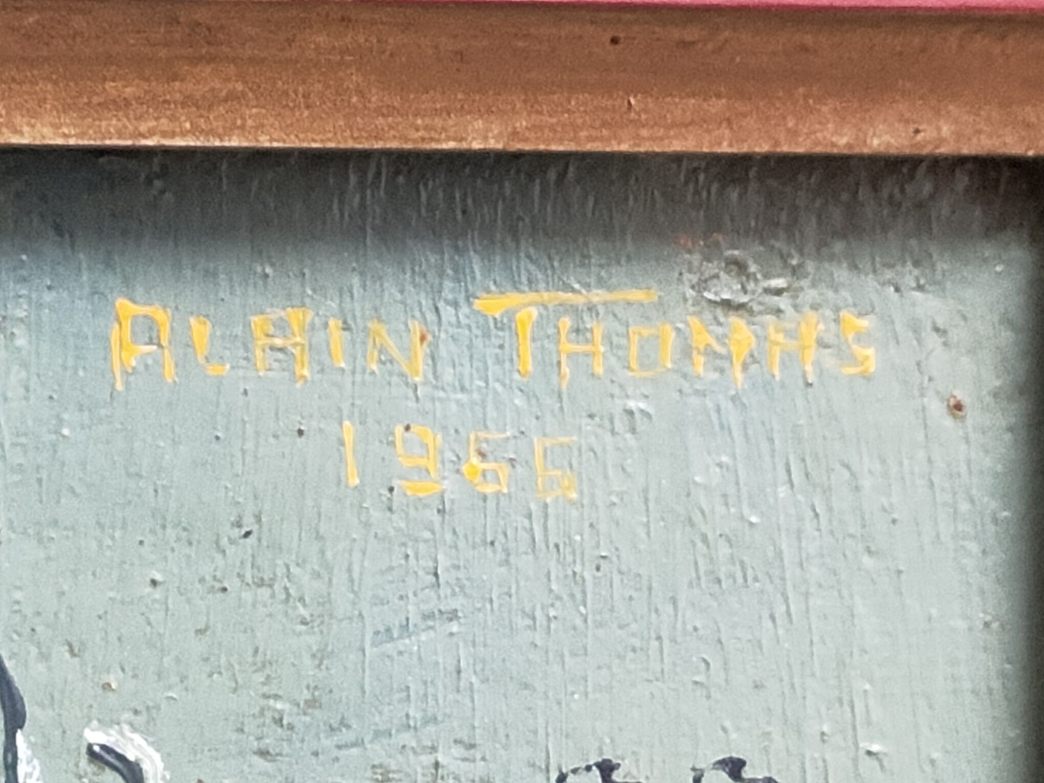 Artwork by Alain Thomas, Les patineurs, Made of oil on isorel