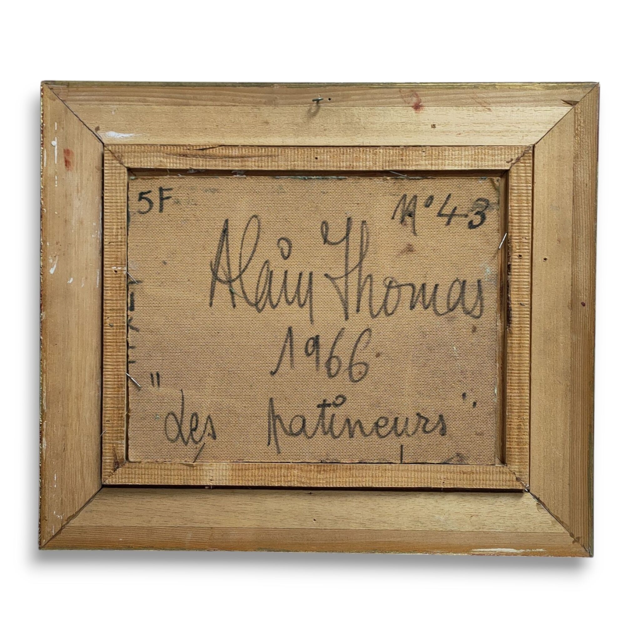 Artwork by Alain Thomas, Les patineurs, Made of oil on isorel