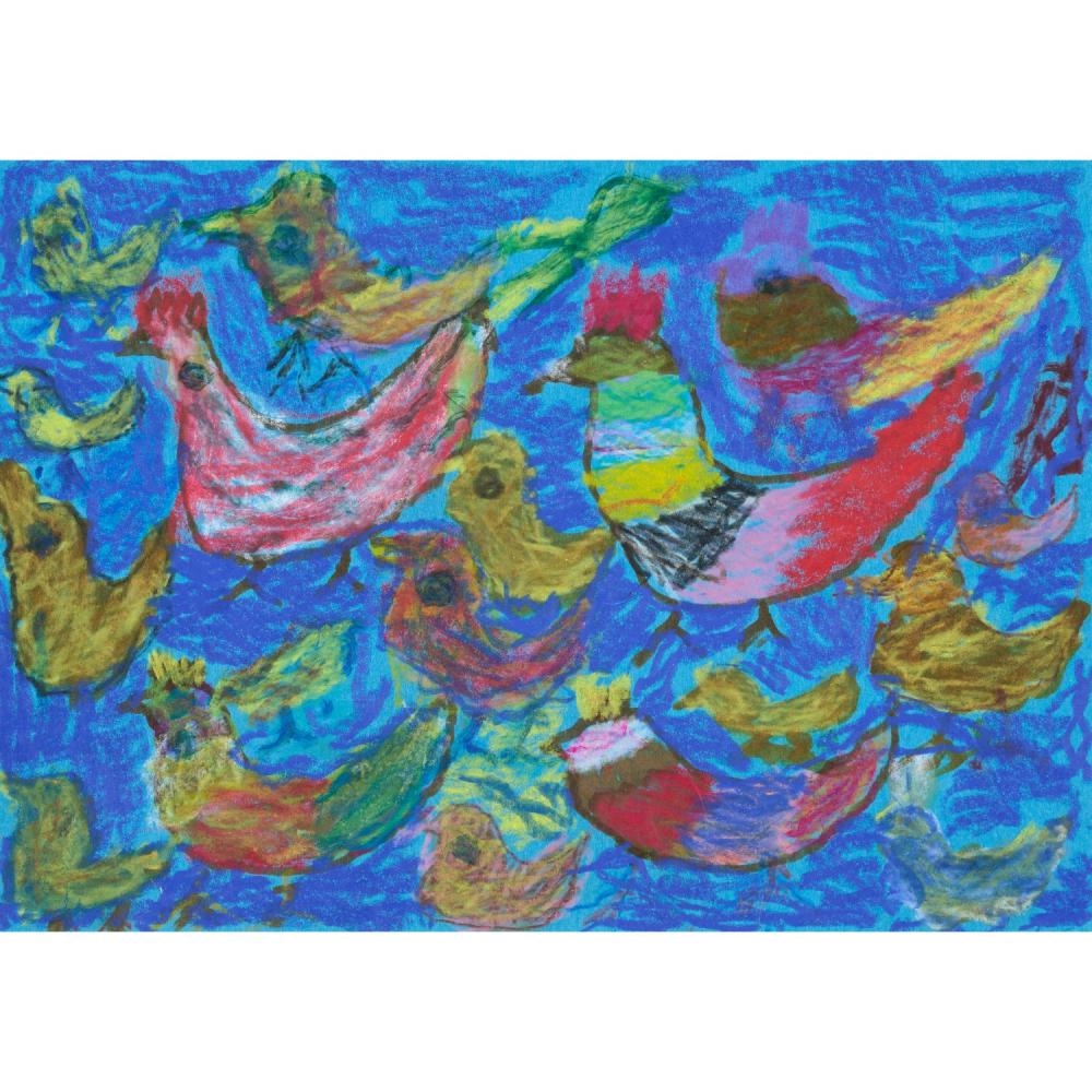 Artwork by Benjamin Bonjour, SANS TITRE, Made of Oil Stick On Paper