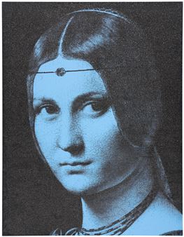 La Belle Ferronière in blue, after Leonardo da Vinci - Leonardo da Vinci