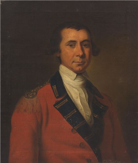 Portrait of a gentleman, traditionally identified as Colonel William Flint, bust-length, in military uniform - Robert Home