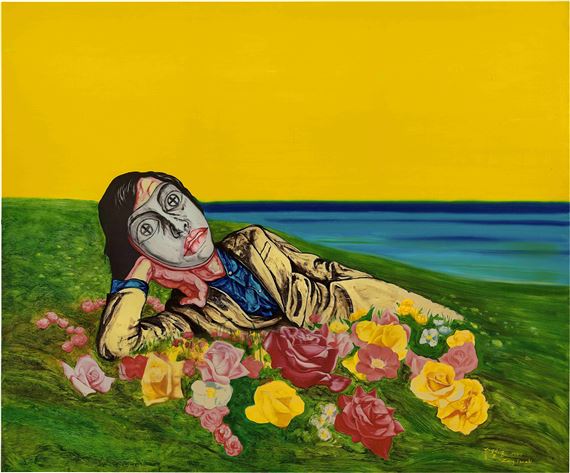 Jens Fange　イェンス・ファンゲ Zeng Fanzhi | Mask Series 1995 No. 8 (1995) | MutualArt