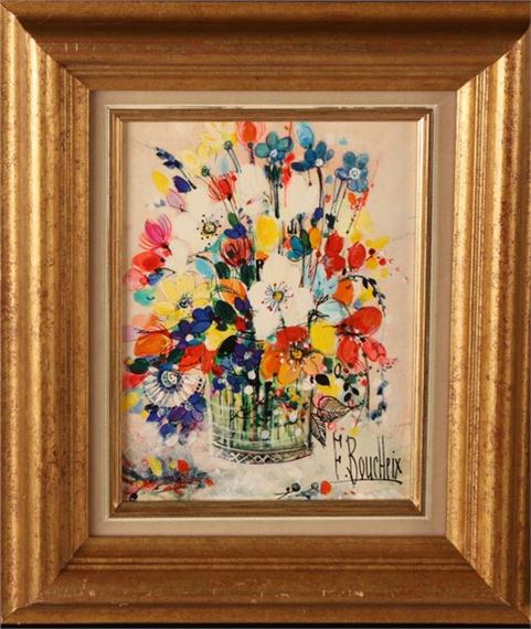 Vase de fleurs - fleurs des champs by François Boucheix, 18 x 14 cm