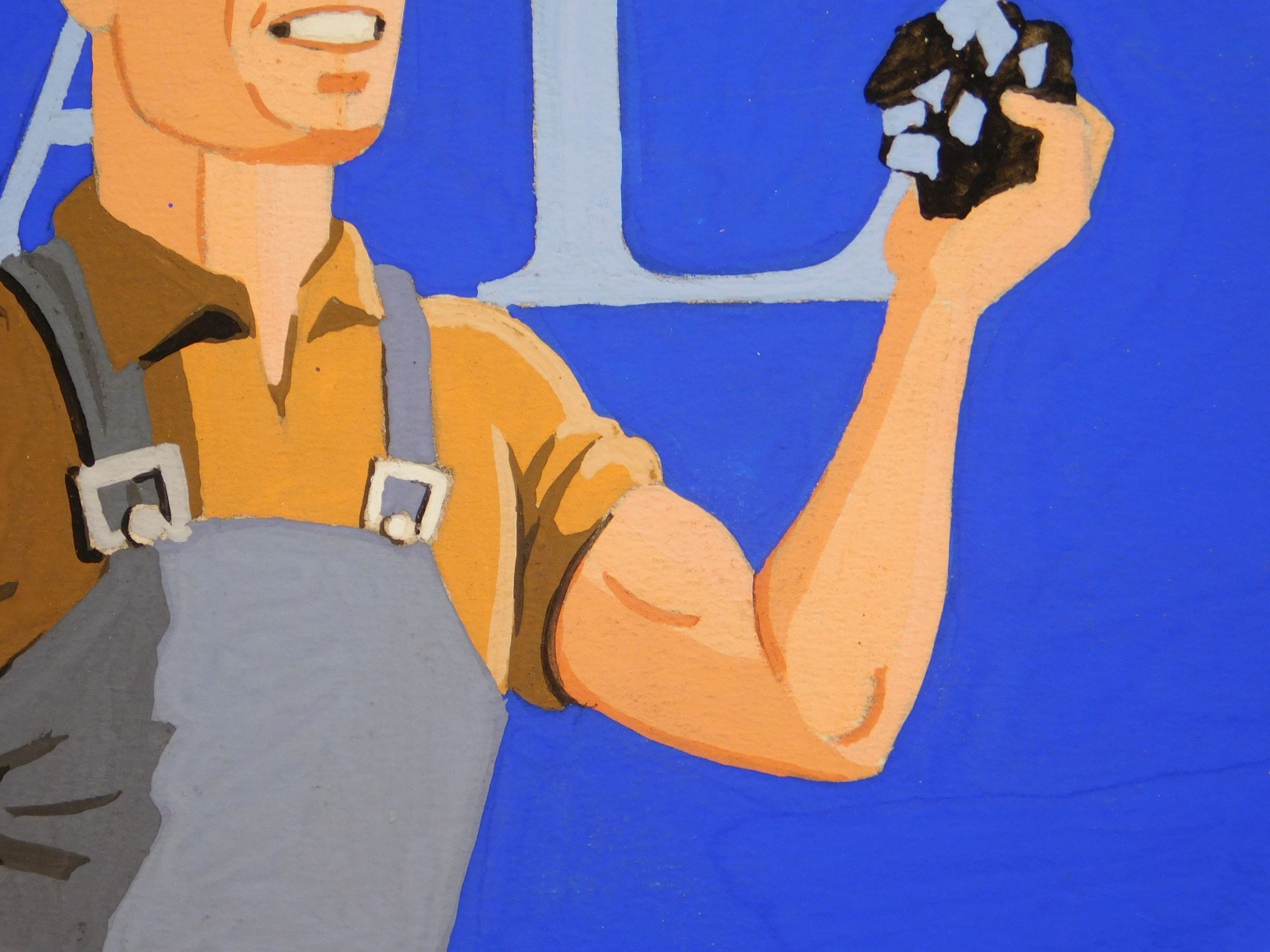 Artwork by M. Swift, Blue Coal, Western Coal Co, Made of Gouache On Illustration Board