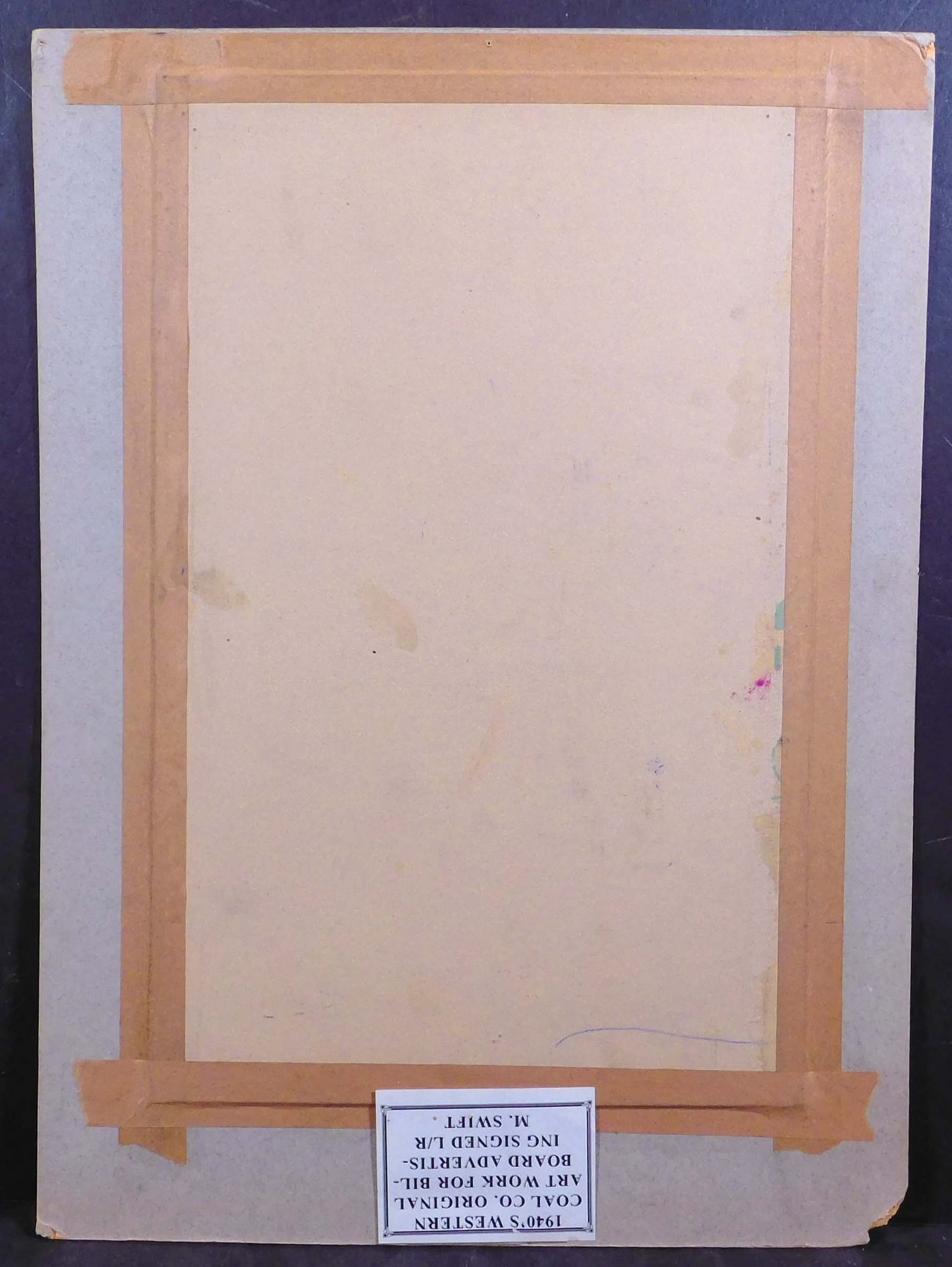 Artwork by M. Swift, Blue Coal, Western Coal Co, Made of Gouache On Illustration Board