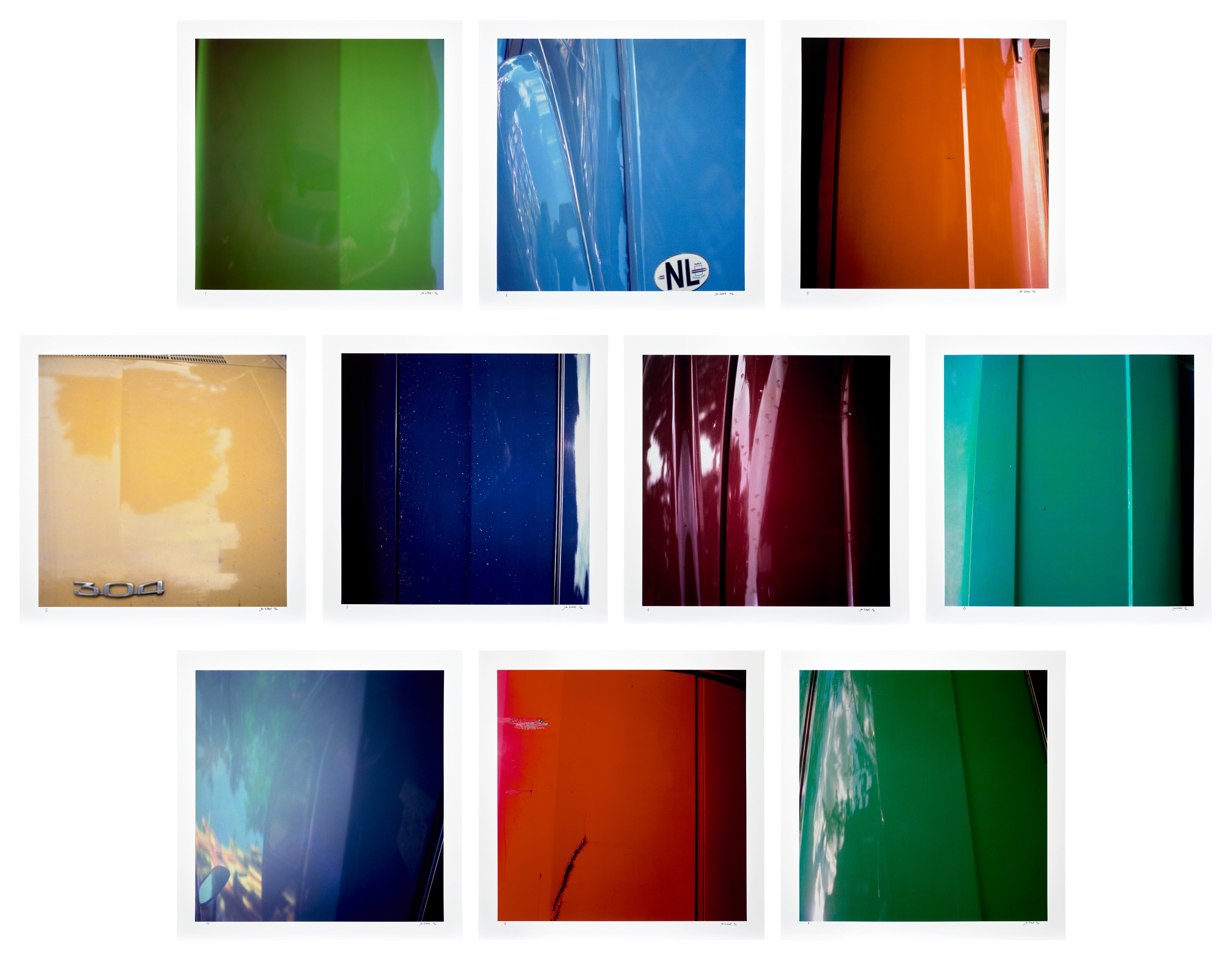 Artwork by Jan Dibbets, Colour Studies, Made of chromogenic prints