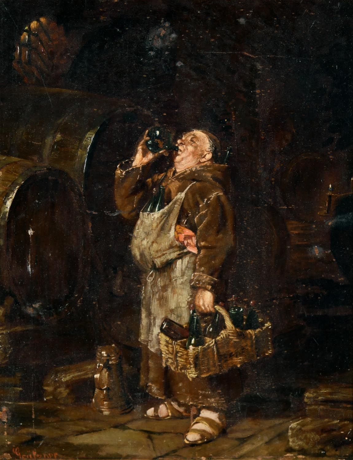 Eduard von Grützner | Drunk Cellarman | MutualArt
