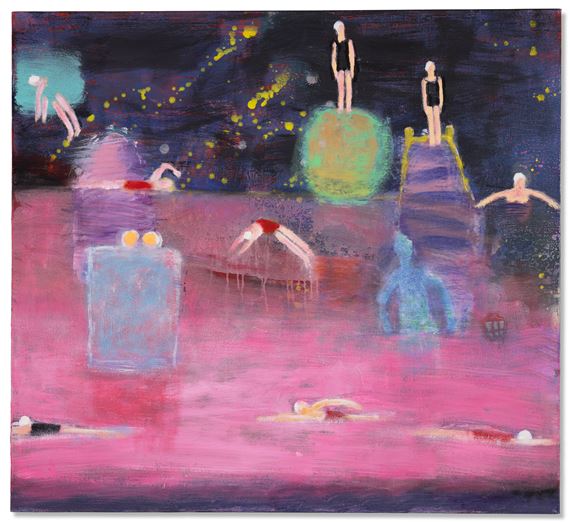 Swim Team Miami by Katherine Bradford, Painted in 2015