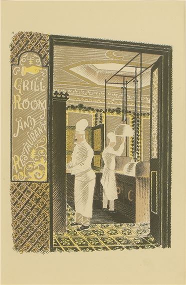 Eric Ravilious | Restaurant and Grill Room (1938) | MutualArt