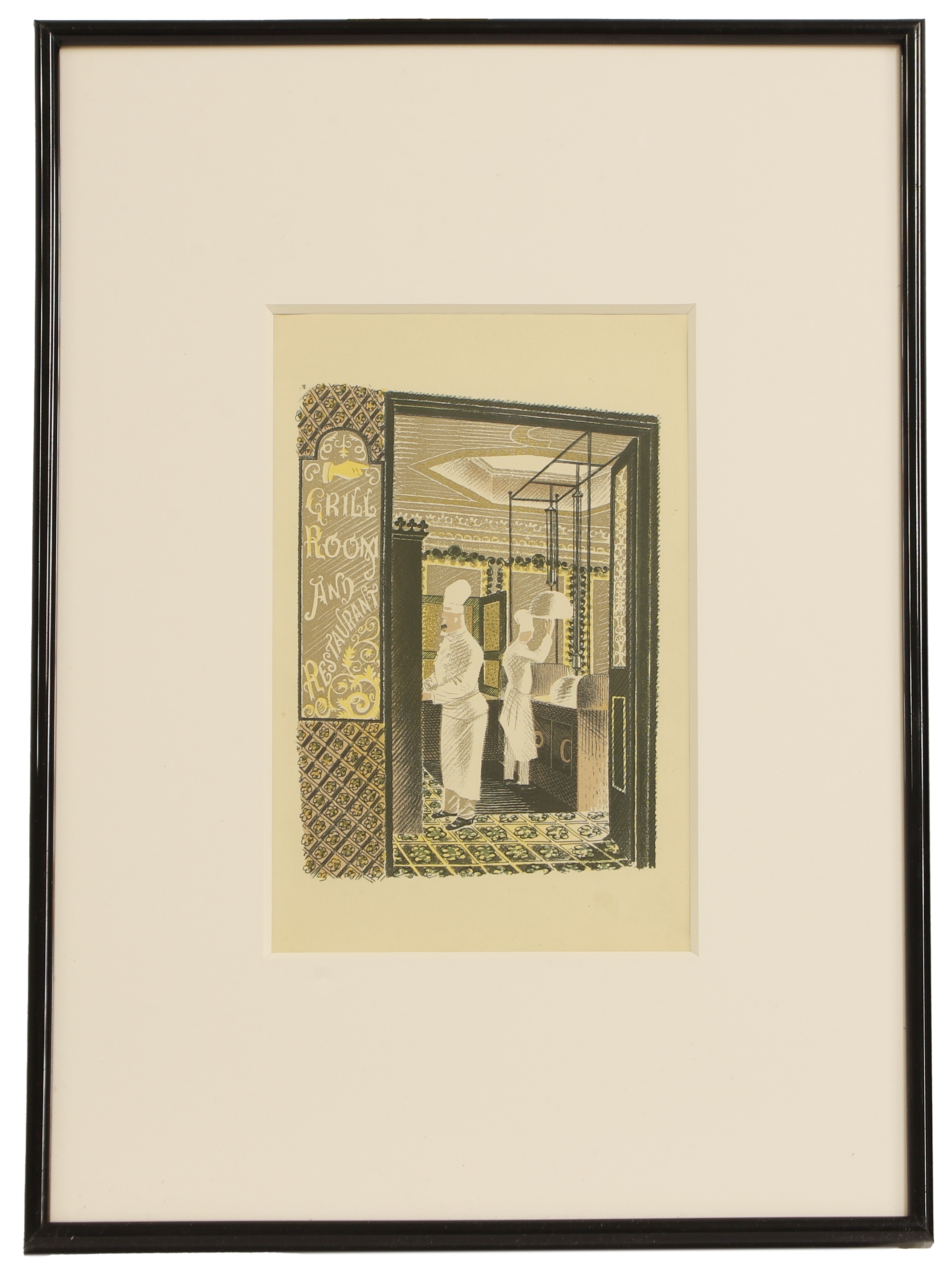 Eric Ravilious | Restaurant and Grill Room (1938) | MutualArt