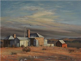 Landscape with farm buildings - Rodney Symmons