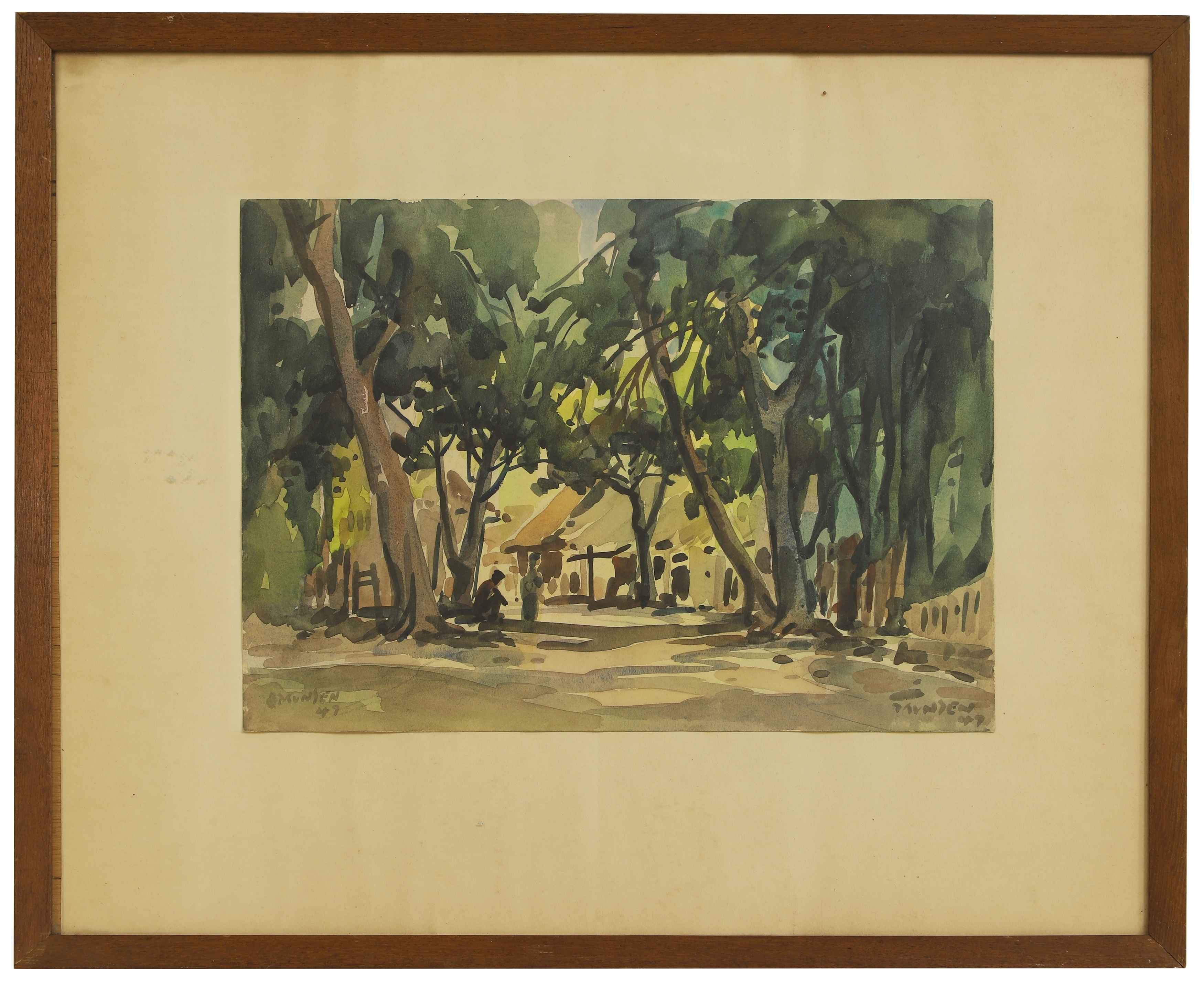 Artwork by Yong Mun Sen, Forest village, Made of Watercolour