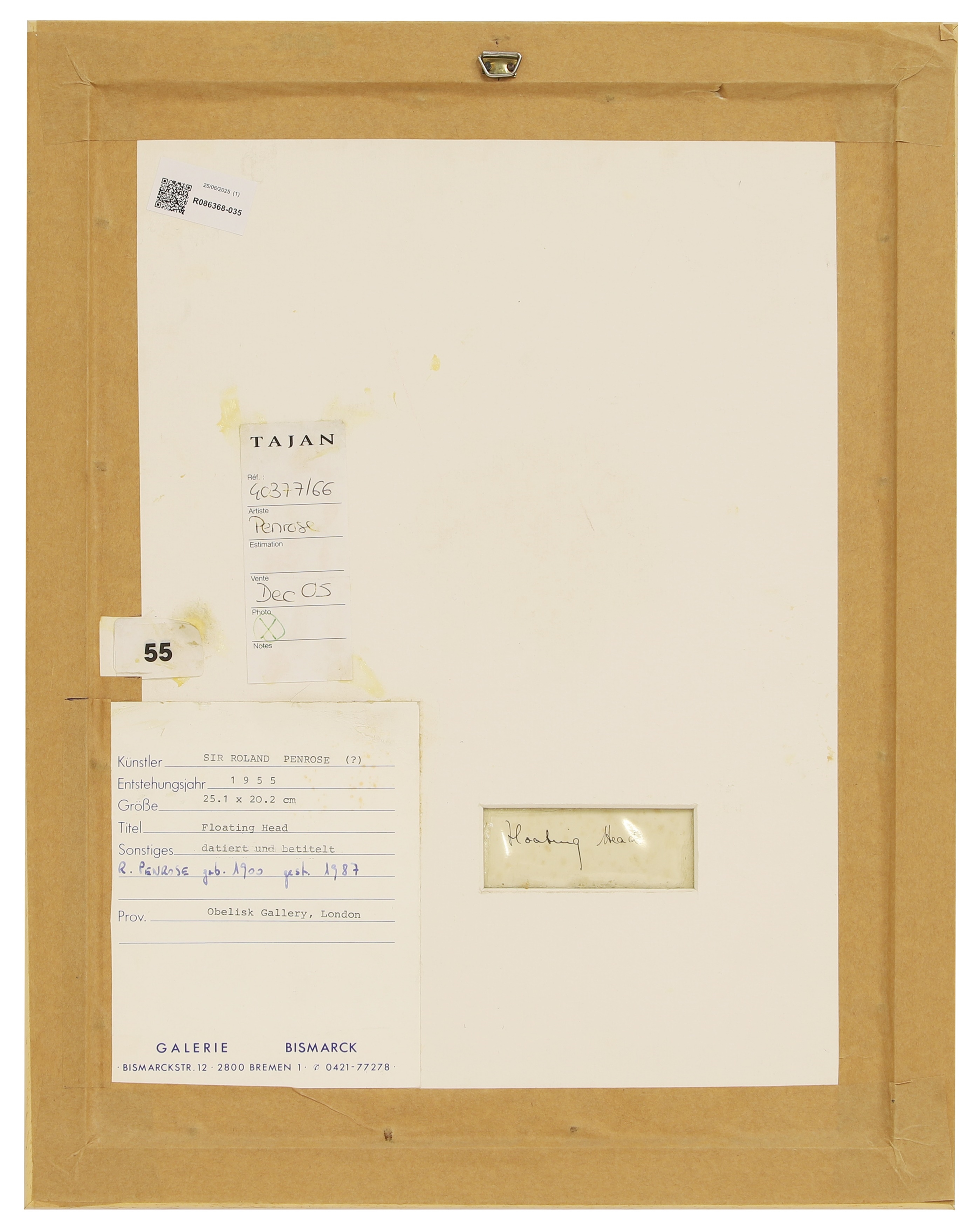 Sir Roland Penrose | Floating Head (1955) | MutualArt