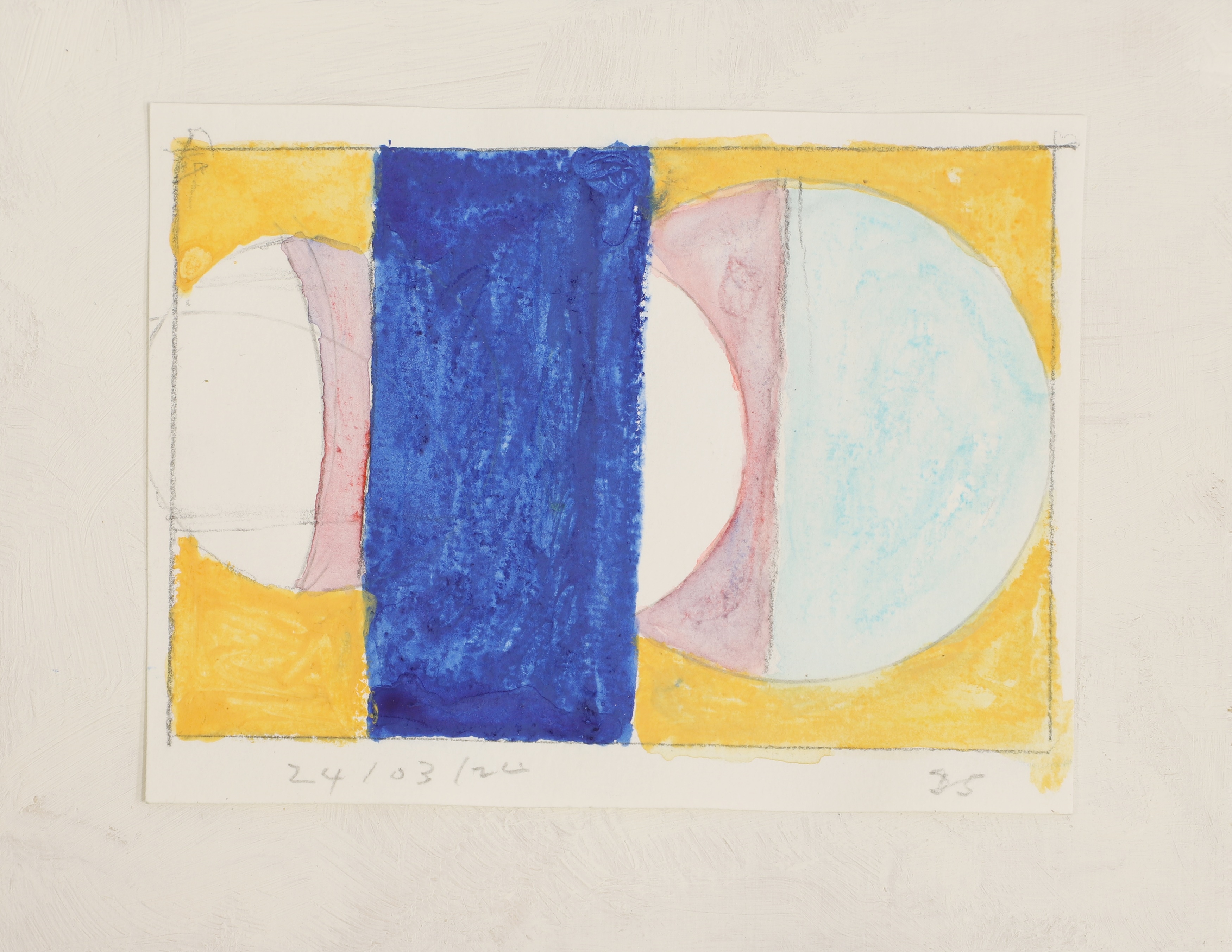 Artwork by David Saunders, Untitled, Made of Mixed Media On Paper Laid On Board