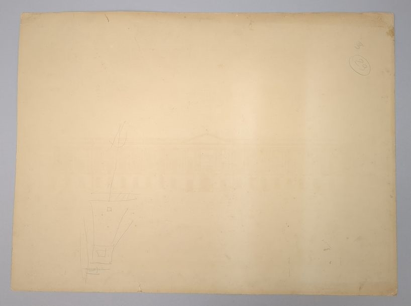 Artwork by Gustave le Gray, Arc de Triomphe du Carrousel, Made of Vintage Print On Albumen Paper From A Collodion Glass Negative