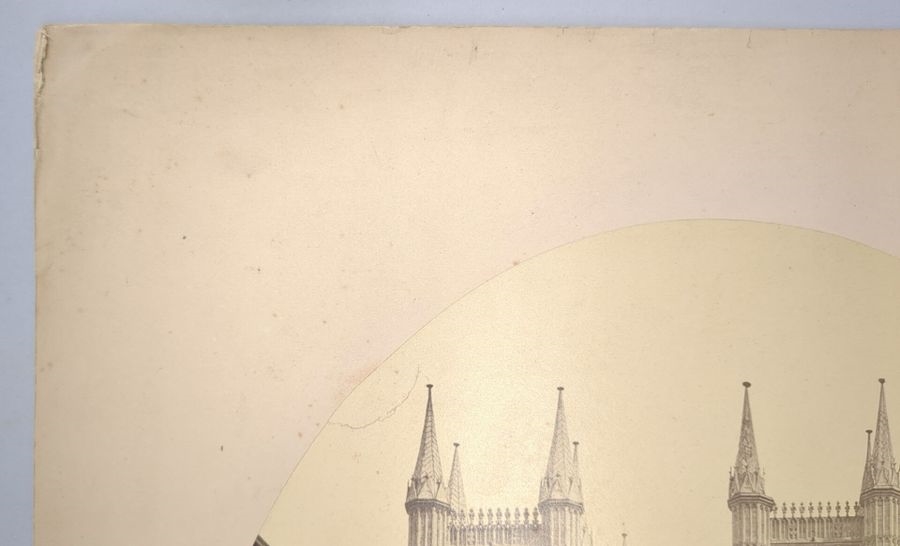 Artwork by James Mudd, Lincoln Cathedral, Made of Albumen Print On Salted Paper Mounted On Cardboard