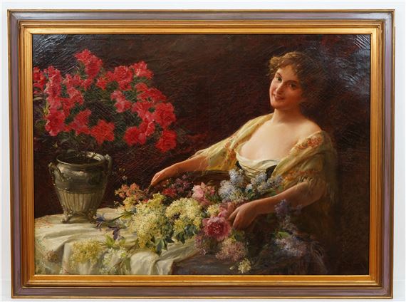 "La dame aux fleurs" by Emil Czech, 1905