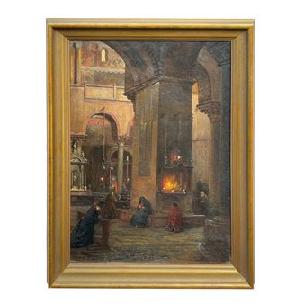 Kirchen-Interieur - Adolph Böhm