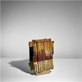 Vasedated 1973glazed stoneware, incised with artist's cypher and '73'height 14 1/2in (37cm); width 11in (28cm) ; depth 4 1/2in (11.5cm - Dieter Crumbiegel