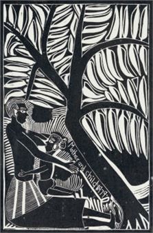 Mother and Child - John Ndevasia Muafangejo