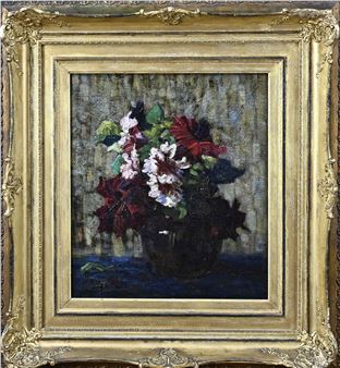 Vaas met bloemen - Leonore Johanna van Bijsterveld