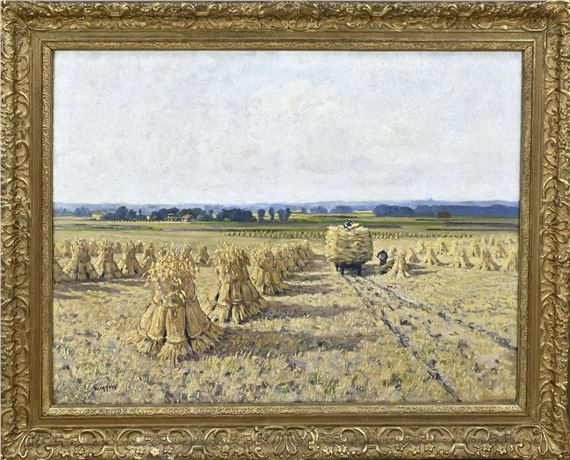 Landschap met korenschoven - Dirk Wiggers