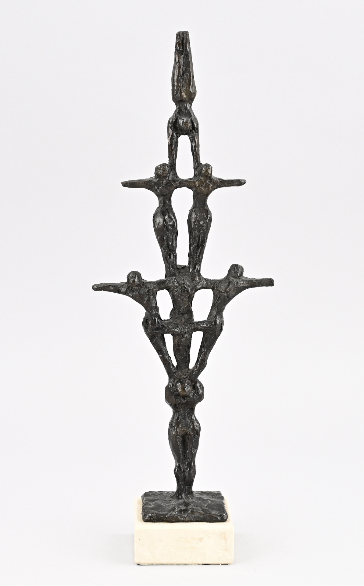 Artwork by John Bier, Zeven acrobaten, Made of Bronze