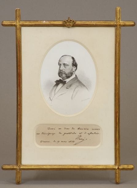 Artwork by Josef Kriehuber, Portrait of Count de Chambord, Made of Black Engraving