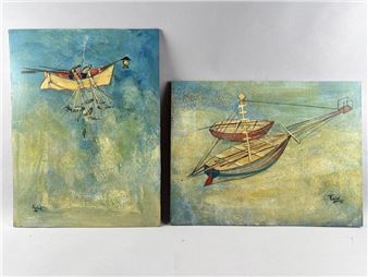 Two fishing scenes - Khalid Al Rahal