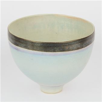 A Beverly Luxton Pedestal Bowl With A Lustre Band Decoration - Beverly Luxton