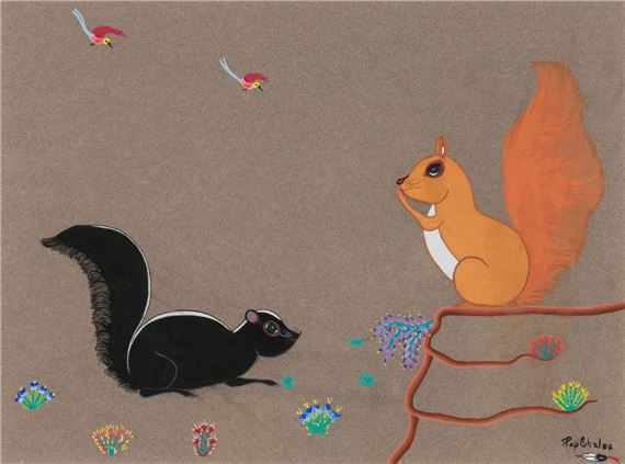 Untitled (Skunk and Squirrel - Merina Lujan