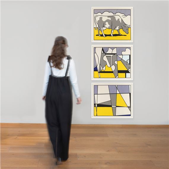 Roy Lichtenstein | Cow Triptych (Cow Going Abstract), 1982 (1982 ...