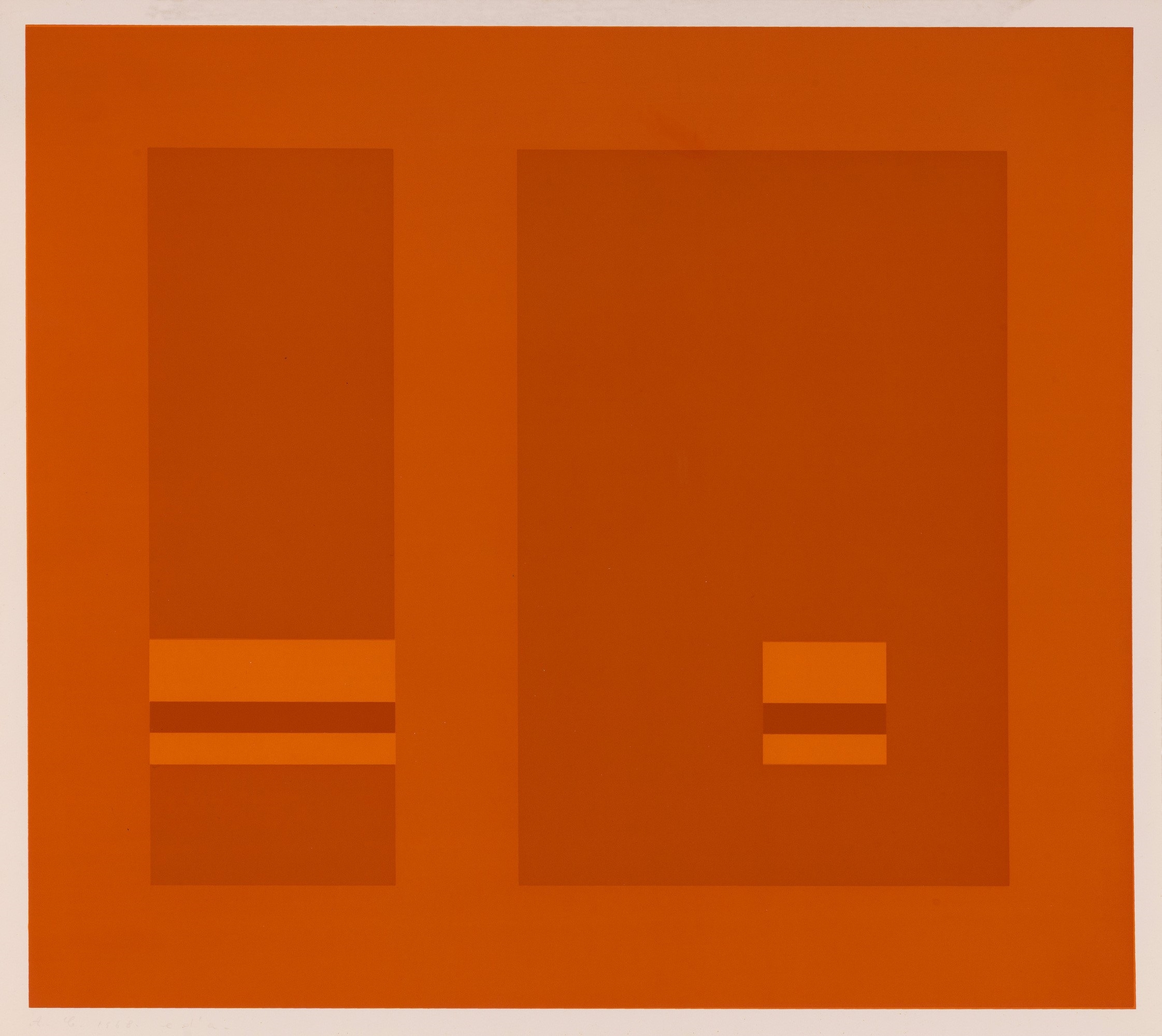 Artwork by Antonio Calderara, Senza titolo, 1968, Made of serigraph