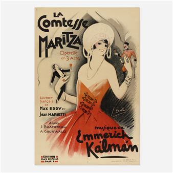 La Comtesse Maritza vintage poster - Georges Dola