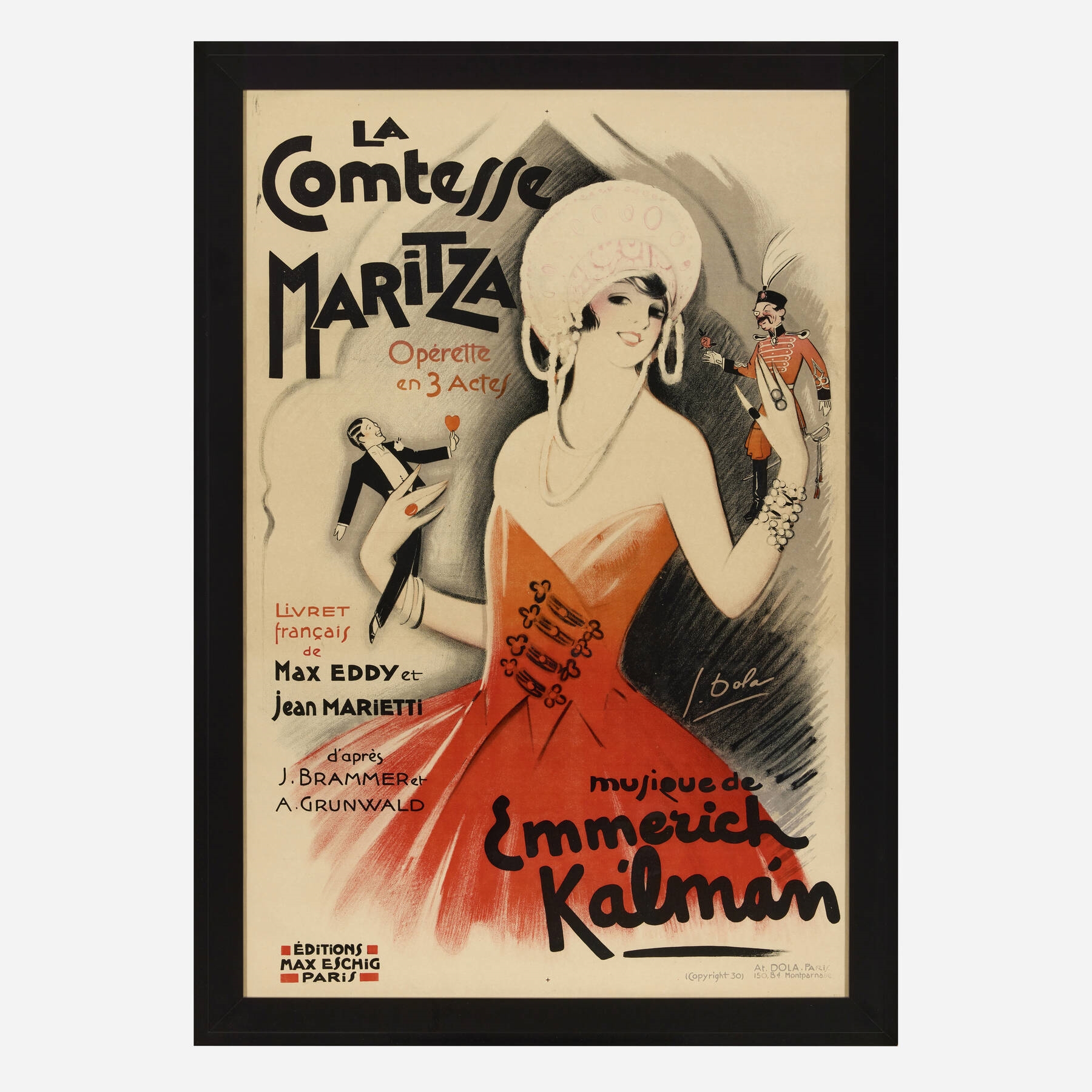 Artwork by Georges Dola, La Comtesse Maritza vintage poster, Made of Vintage Poster