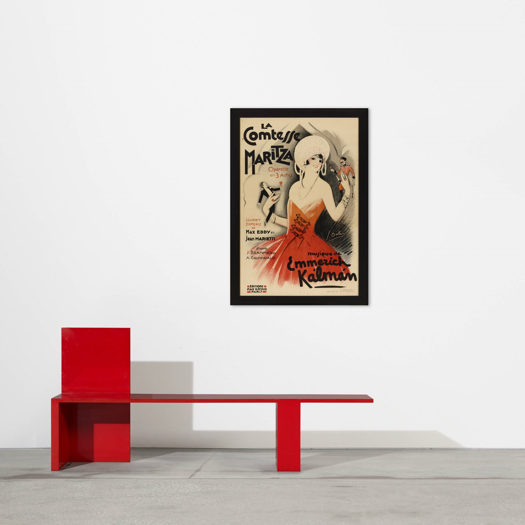 Artwork by Georges Dola, La Comtesse Maritza vintage poster, Made of Vintage Poster