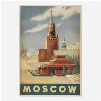 Intourist / Moscow vintage poster - Sergei Sakharov
