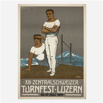 Turnfest Luzern vintage poster - Karl Felix Marx