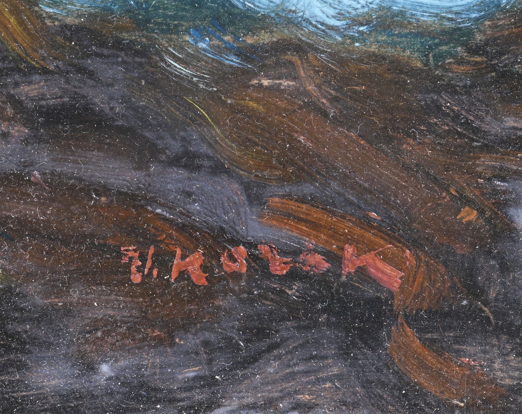 Artwork by V. Kozák, ʴǲřží, Made of oil on cardboard