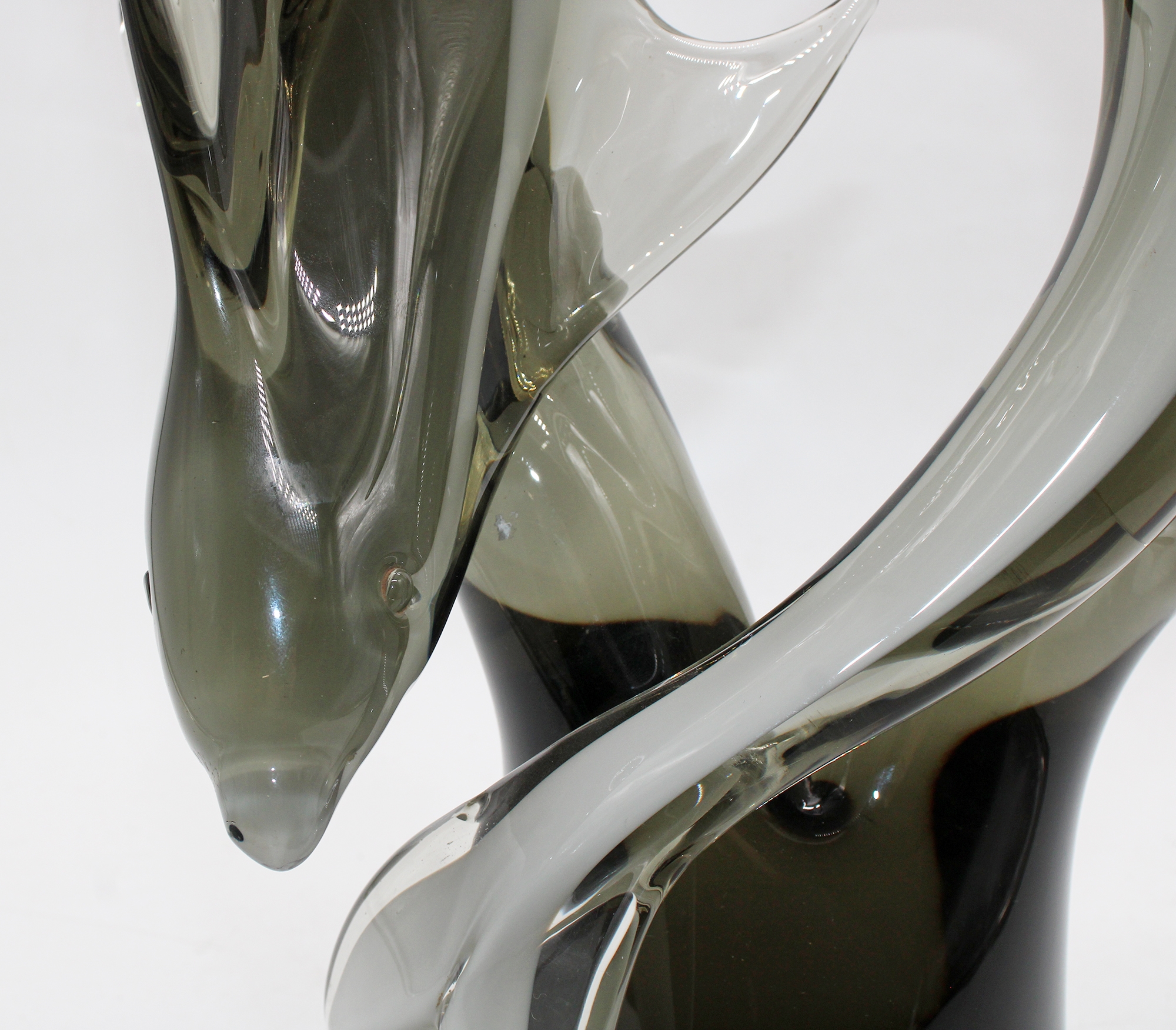 Elio Raffaeli | Large mid century Murano glass DOLPHINS sculpture ...