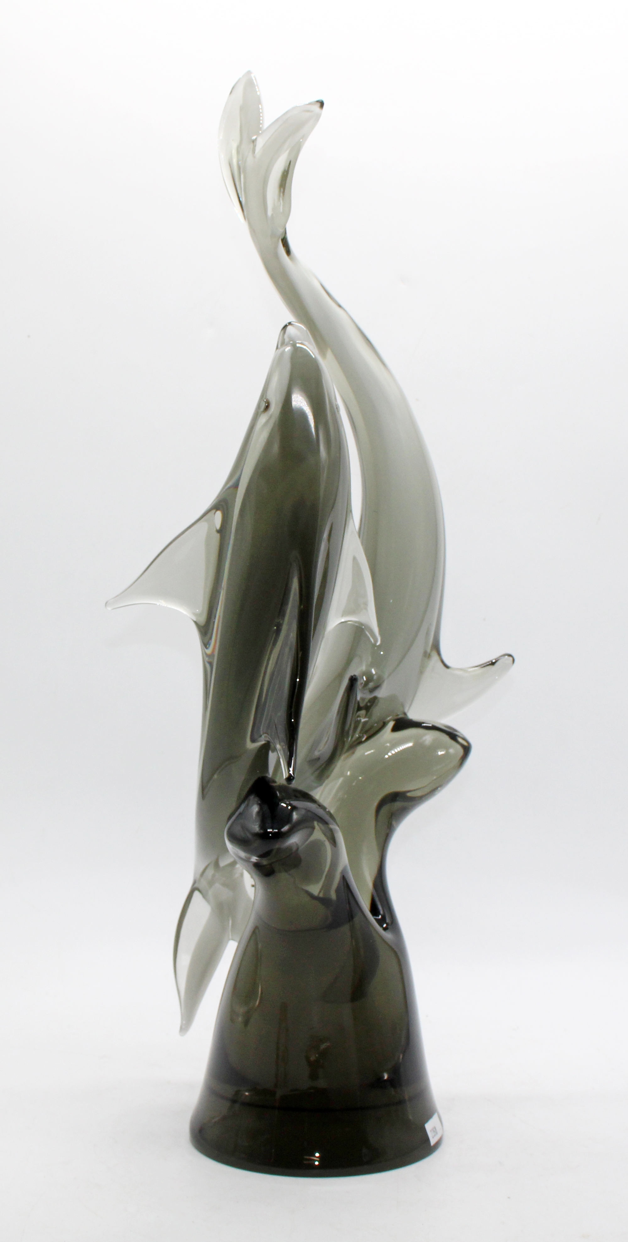 Elio Raffaeli | Large mid century Murano glass DOLPHINS sculpture ...
